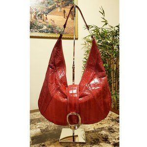 Vintage Versace Patent Leather Hobo Bag